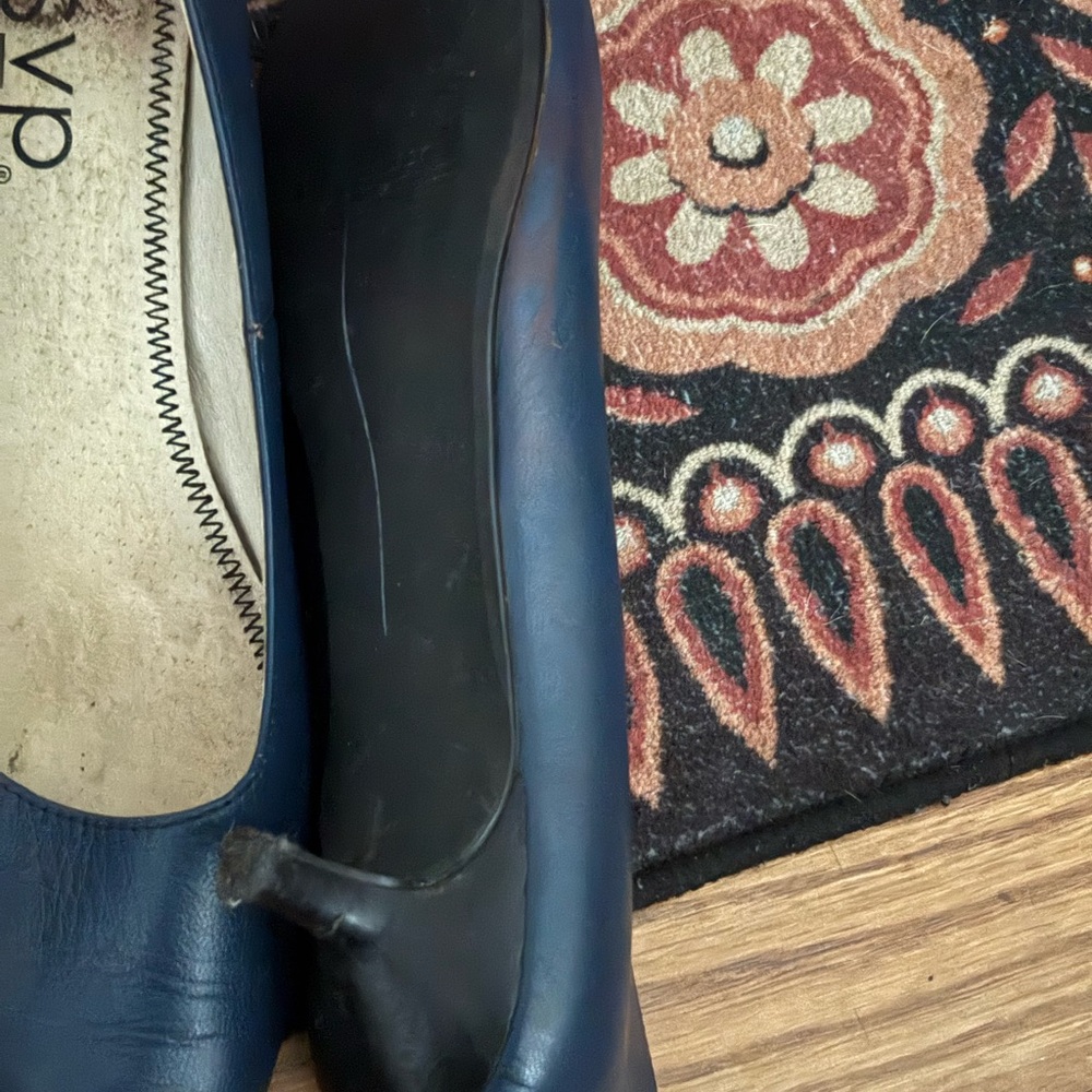 Blue Kitten Heel